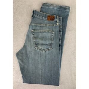 Agave Jeans Mens 34 Blue Waterman Relaxed Straight Leg Denim Hand Made USA